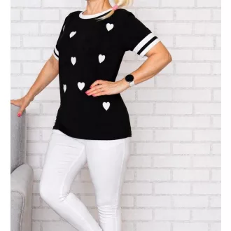 Szívecskés prémium felső ! fekete M-XL