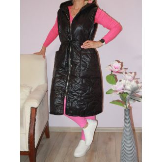   Steppelt,vagány,kapucnis,zsebes,cipzáras mellény ! fekete L-XXL