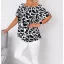 Mintás,nyaknál-alján gumis felső! fekete-fehér XL-3XL