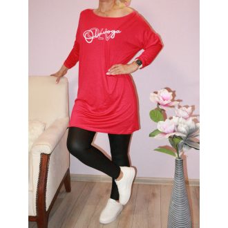 Feliratos,denevérujjas tunika! pink  L-XXL