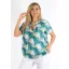 Mintás, ingfazonú ,gumis aljú felső! türkizzöld-khaki L-XXL