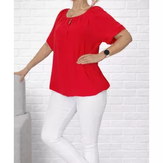 Cseppkivágású,gumis aljú felső ! piros  L-XL