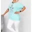 Mintás,strasszos,bronzdíszes,passzés aljú,prémium felső  ! türkiz XL-XXL