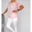  Horgolt arany flitteres virágos,gumis aljú felső! rózsaszín M-XL