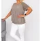  Horgolt arany flitteres virágos,gumis aljú felső!  cappuccino M-XL
