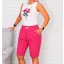 LUXURY, zsebes,gumis derekú  térdnadrág! pink M-XL