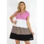 Több színű ,ingfazonú,A vonalú tunika! mályva-fehér-cappuccino-fekete M-XL
