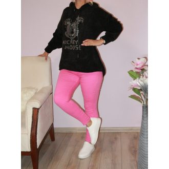   Egérkés,strasszos,hátulja hosszabb,kapucnis felső! fekete XL-XXL