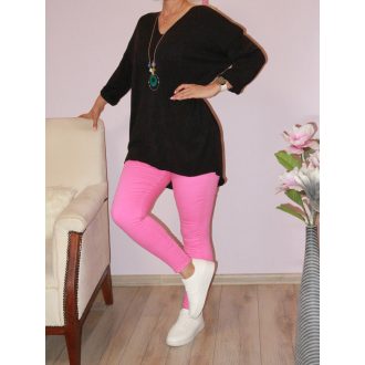 Láncos,hátulja hosszabb,zsebes tunika! fekete L-XXL
