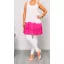 Horgolt hátú, fodros aljú,batikolt tunika/ruha ! pink M-XL
