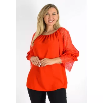 Csipkés ujjú,vállra húzható felső !  M-XL