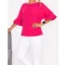 Harang ujjú,puhaanyagú,likrás kötött felső ! neonpink M-XL