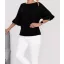 Harang ujjú,puhaanyagú,likrás kötött felső ! fekete M-XL