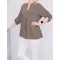 Egyszínű, ingfazonú ,gumis aljú felső! homokszín L-XXL
