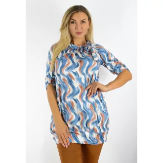  Hullám mintás,nyaknál kötős,passzés aljú tunika! L-XL 