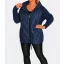 Steppelt ,kötött ujjú,zsebes,kapucnis,átmeneti kabát! kék XL-XXL