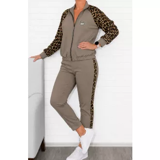 Leopárd mintás,zsebes szett ! fangó L-XL
