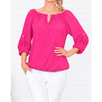 Roll-up ujjú,gumis aljú felső! pink XL-XXL