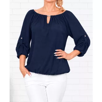 Roll-up ujjú,gumis aljú felső! sötétkék XL-XXL