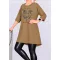 Strasszos szívecskés,hátulja hosszabb tunika ! camel XXL-3XL