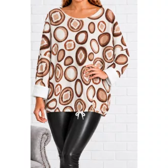 Karikás alja kötős,prémium felső ! ekrü-camel XL-XXL