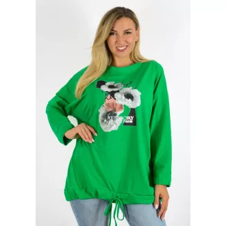 Virágos,YESSTORY,alja kötős tunika ! zöld XXL-3XL