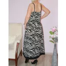 Zebra csíkos,spagettipántos maxi ruha!  L-XL