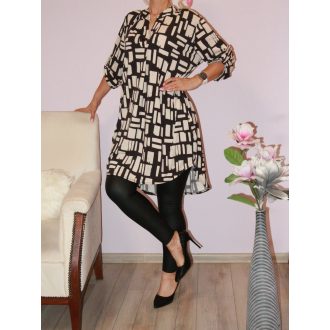 Geometriai mintás hátulja hosszabb ingtunika!  XL-3XL