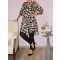 Geometriai mintás hátulja hosszabb ingtunika!  XL-3XL