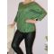 Mintás,lenge,gumis aljú felső !  zöld   L-XXL