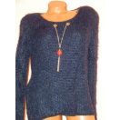 Csinos,kötött,szőrme,láncos felső! Több szín! M-L