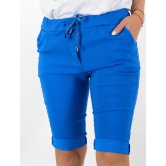 Zsebes,gumis derekú capri nadrág! királykék L-XXL