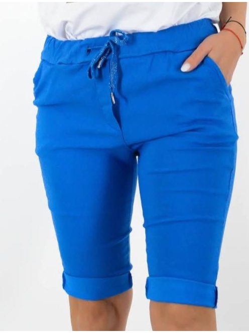 Zsebes,gumis derekú capri nadrág! királykék L-XXL