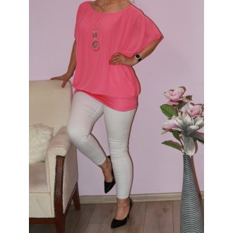 Denevérujjas,muszlin,láncos felső! Több szín! L-XXL