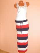 Szupercsinos,matróz csíkos,feliratos RUCY FASHION maxi ruha! M,L