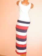 Szupercsinos,matróz csíkos,feliratos RUCY FASHION maxi ruha! M,L