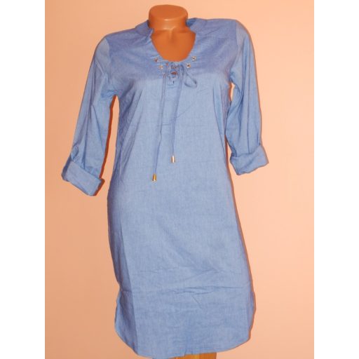 Csinos,fűzős,roll-up ujjú ingruha! Több szín! M-L