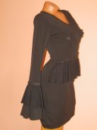 Csodaszép,harangujjú,gyöngyös,elegáns peplum ruha! S,M,.L,XL