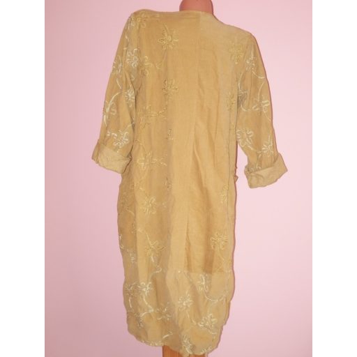 Zsebes,hímzett,laza-lenge,bársony ruha! Több szín! XL-XXL