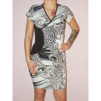 Mintás, átlapolt ruha! Több minta,szín! S,M,L,XL