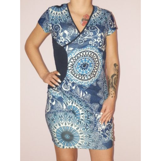Mintás, átlapolt ruha! Több minta,szín! S,M,L,XL