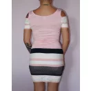 Csodaszép,csíkos,válla nyitott RUCY FASHION ruha! S,M,L