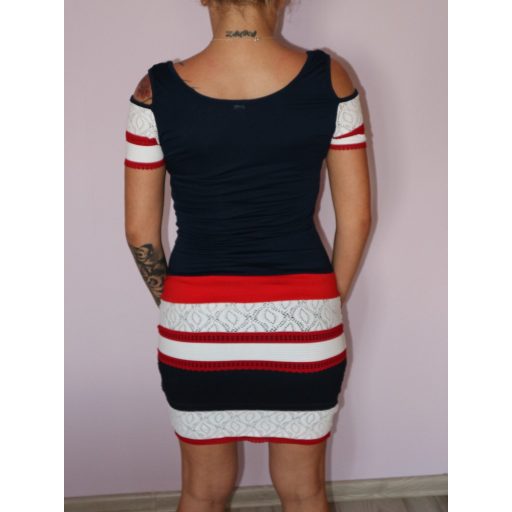 Csodaszép,csíkos,válla nyitott RUCY FASHION ruha! S,M,L