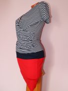 Csinos,csíkos,átlapolt RUCY FASHION ruha! S,M,L