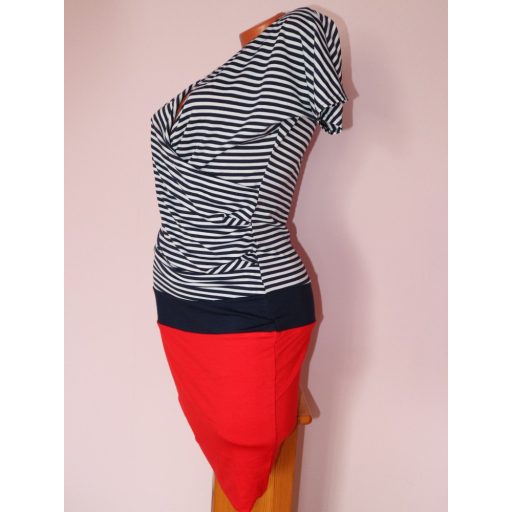 Csinos,csíkos,átlapolt RUCY FASHION ruha! S,M,L