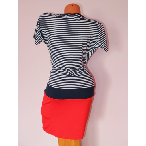 Csinos,csíkos,átlapolt RUCY FASHION ruha! S,M,L