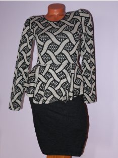 Szupercsinos,mintás,peplum ruha! S,M,L,XL