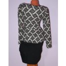 Szupercsinos,mintás,peplum ruha! S,M,L,XL