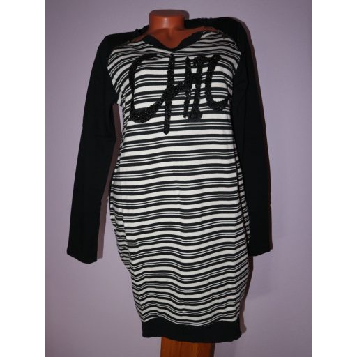 Csíkos,flitteres,feliratos,cipes,zsebes tunika! Több szín! M-L