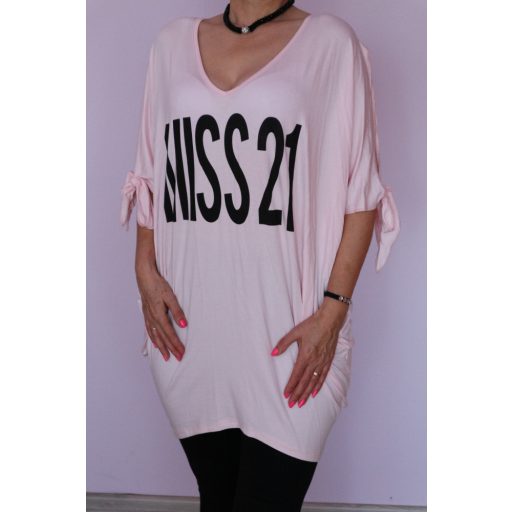 Laza-lenge,V nyakú,válla nyitott tunika! Több szín! L-XXL